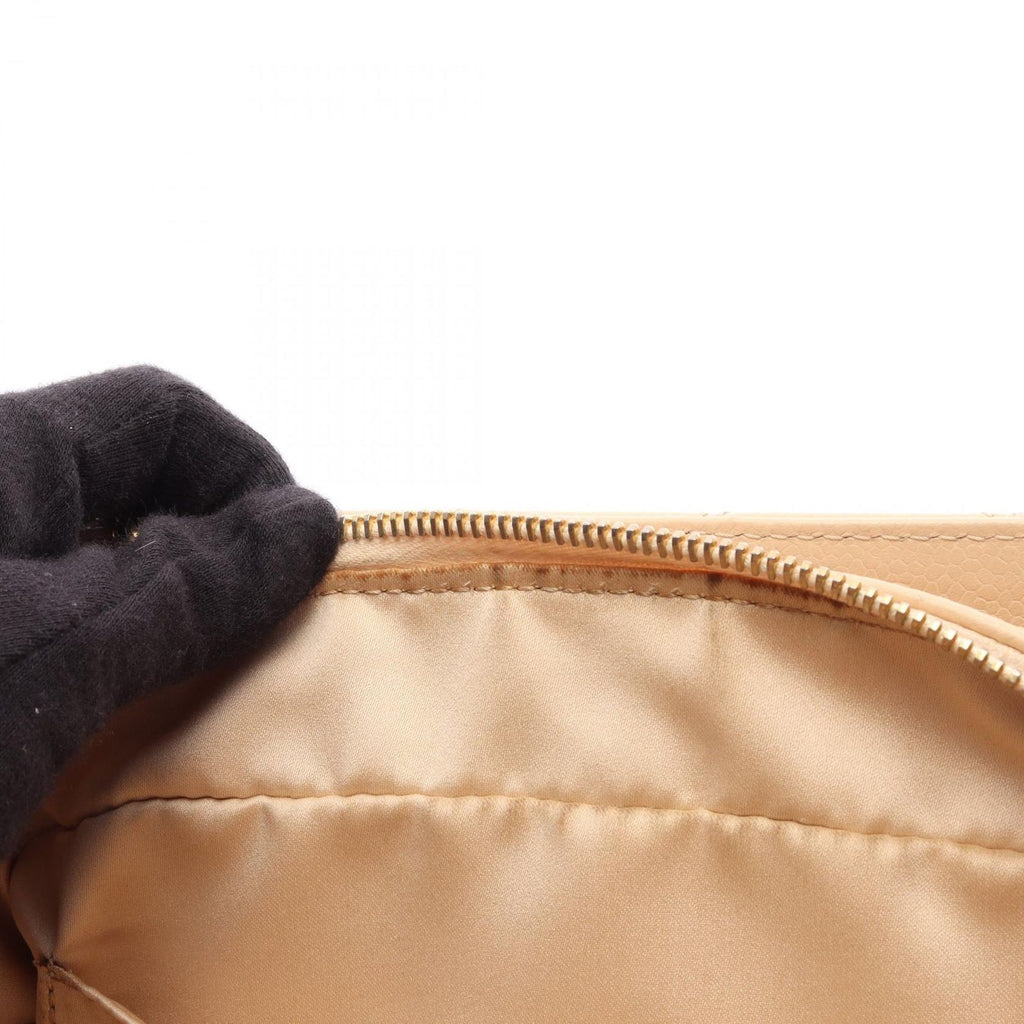 Chanel Shoulder Bag Quilted Beige Calf Chain — view 6