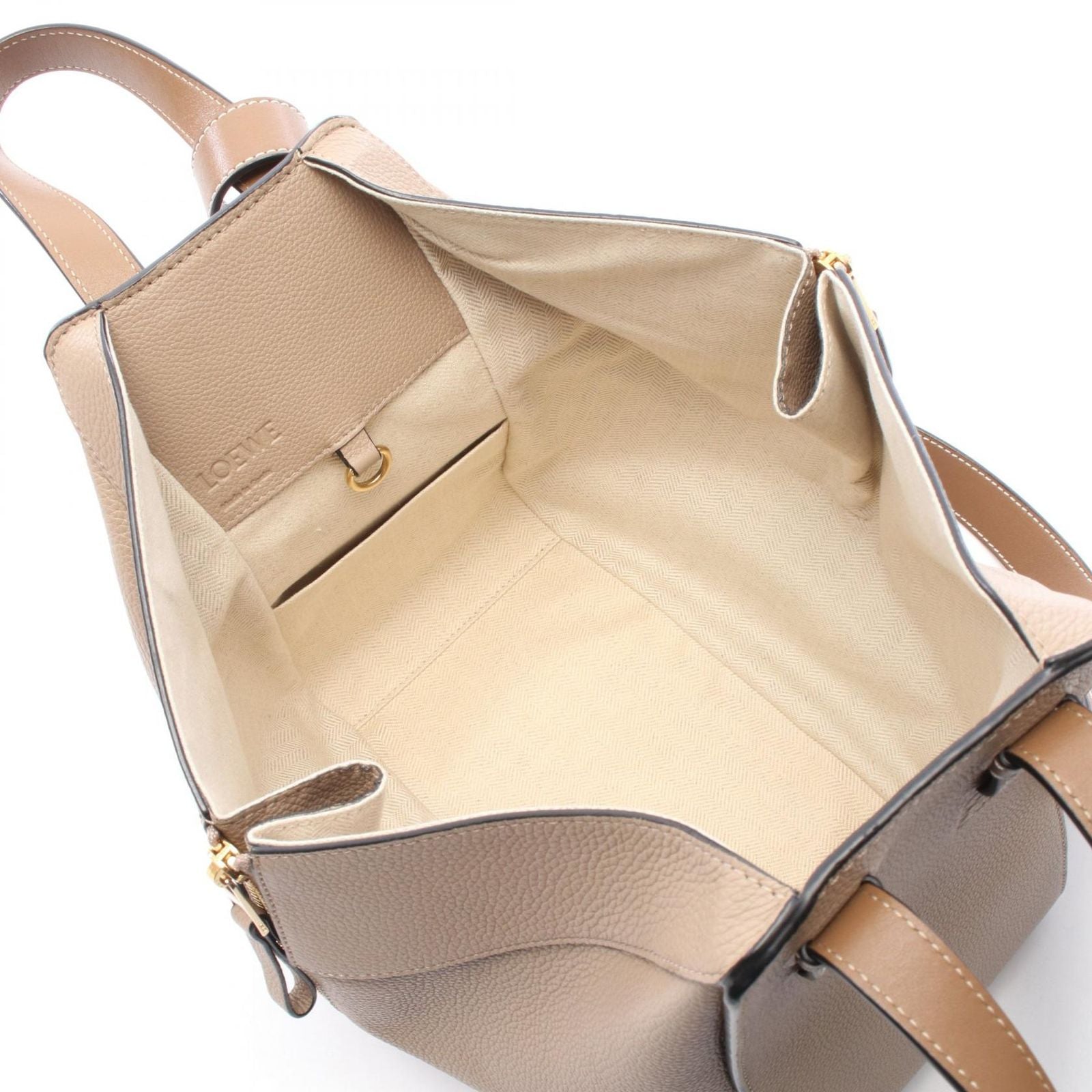 Loewe Handbag Hammock Small 2-Way Gray Leather — view 3