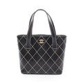 Chanel Tote Wild Stitch Black Leather