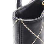 Chanel Tote Wild Stitch Black Leather — view 8