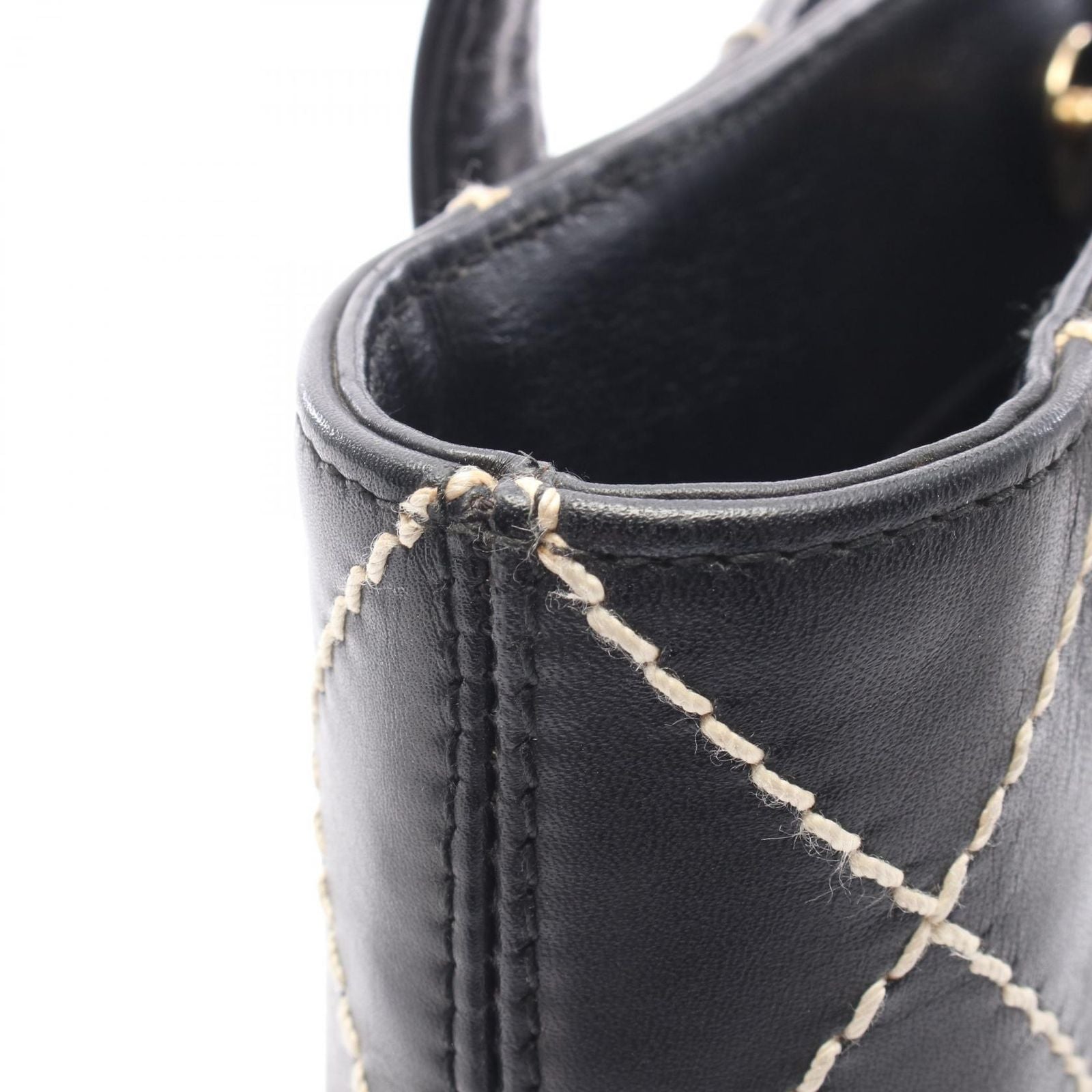 Chanel Tote Wild Stitch Black Leather — view 8