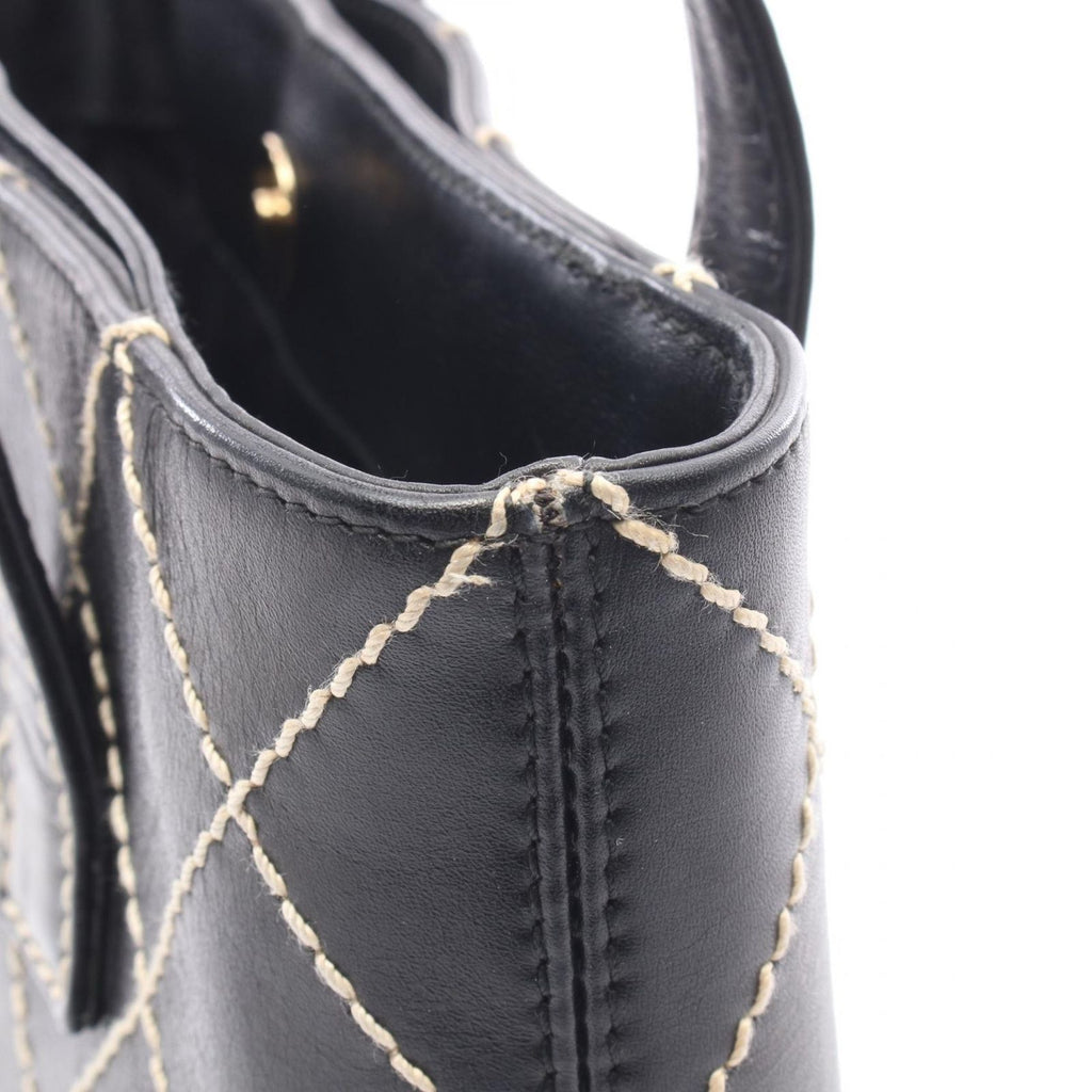 Chanel Tote Wild Stitch Black Leather — view 7
