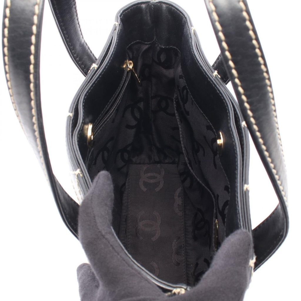 Chanel Tote Wild Stitch Black Leather — view 3