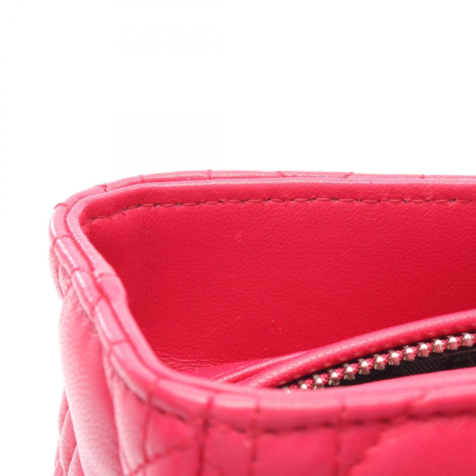 Dior Handbag Lady Dior Large 2-Way Magenta Leather Lady Dior Cannage Tote — view 6