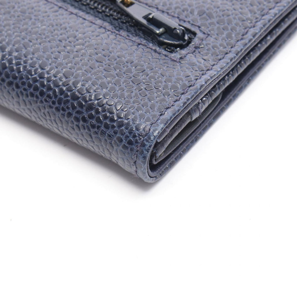 Chanel Bifold Wallet CC Logo Navy Calf — view 8