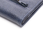 Chanel Bifold Wallet CC Logo Navy Calf — view 8