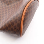 Celine Backpack Macadam Drawstring Dark Brown Canvas Leather Mini — view 5