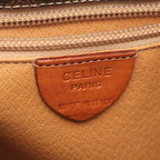Celine Backpack Macadam Drawstring Dark Brown Canvas Leather Mini — view 4