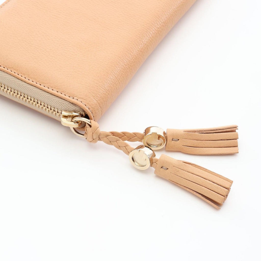 Gucci Round Wallet Tassel Beige Leather — view 7