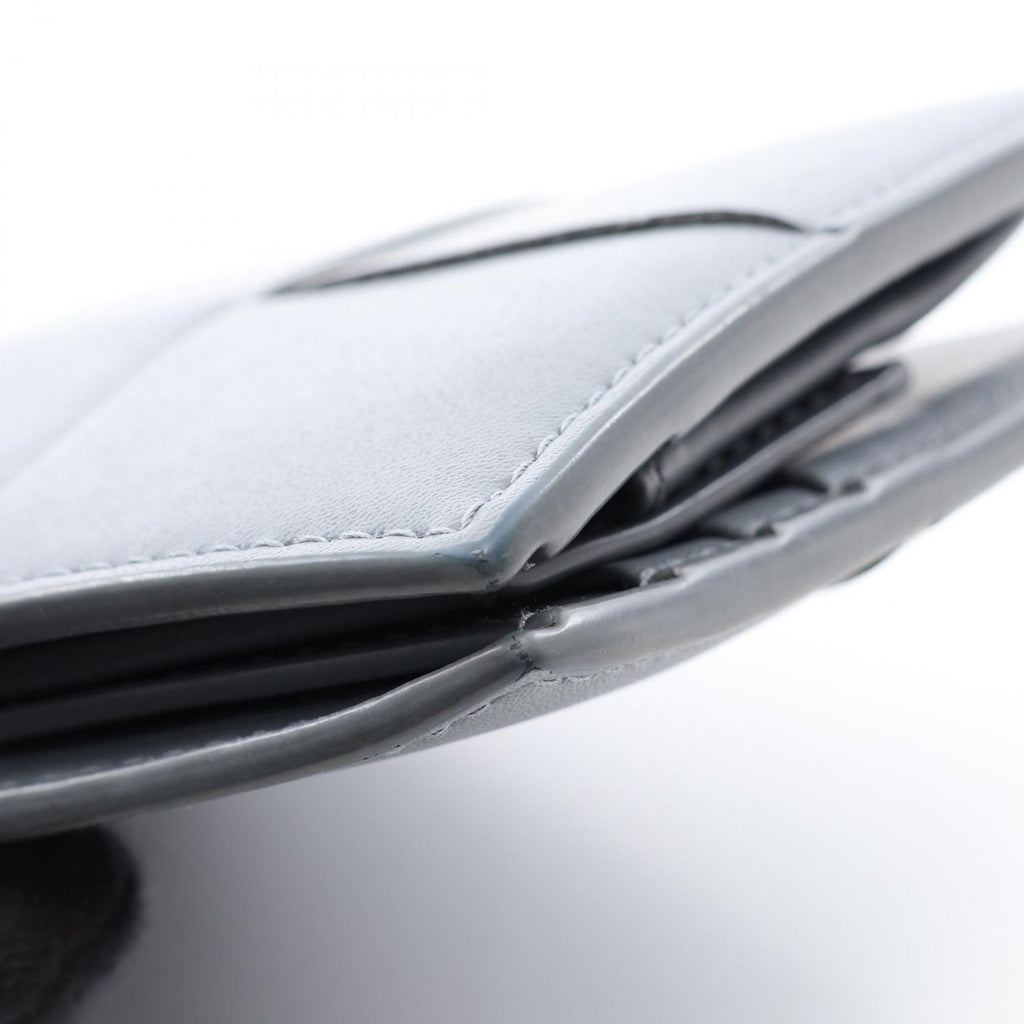 Bottega Veneta Bifold Wallet Maxi Intrecciato Gray Leather Cassette — view 9