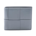 Bottega Veneta Bifold Wallet Maxi Intrecciato Gray Leather Cassette