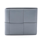 Bottega Veneta Bifold Wallet Maxi Intrecciato Gray Leather Cassette