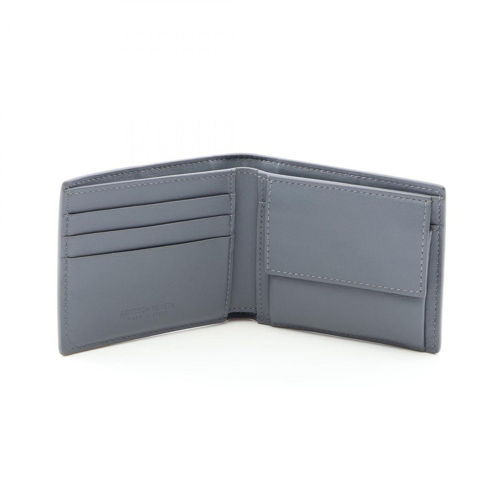 Bottega Veneta Bifold Wallet Maxi Intrecciato Gray Leather Cassette — view 3