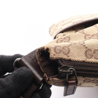 Gucci Shoulder Bag GG Canvas Beige Dark Brown — view 8
