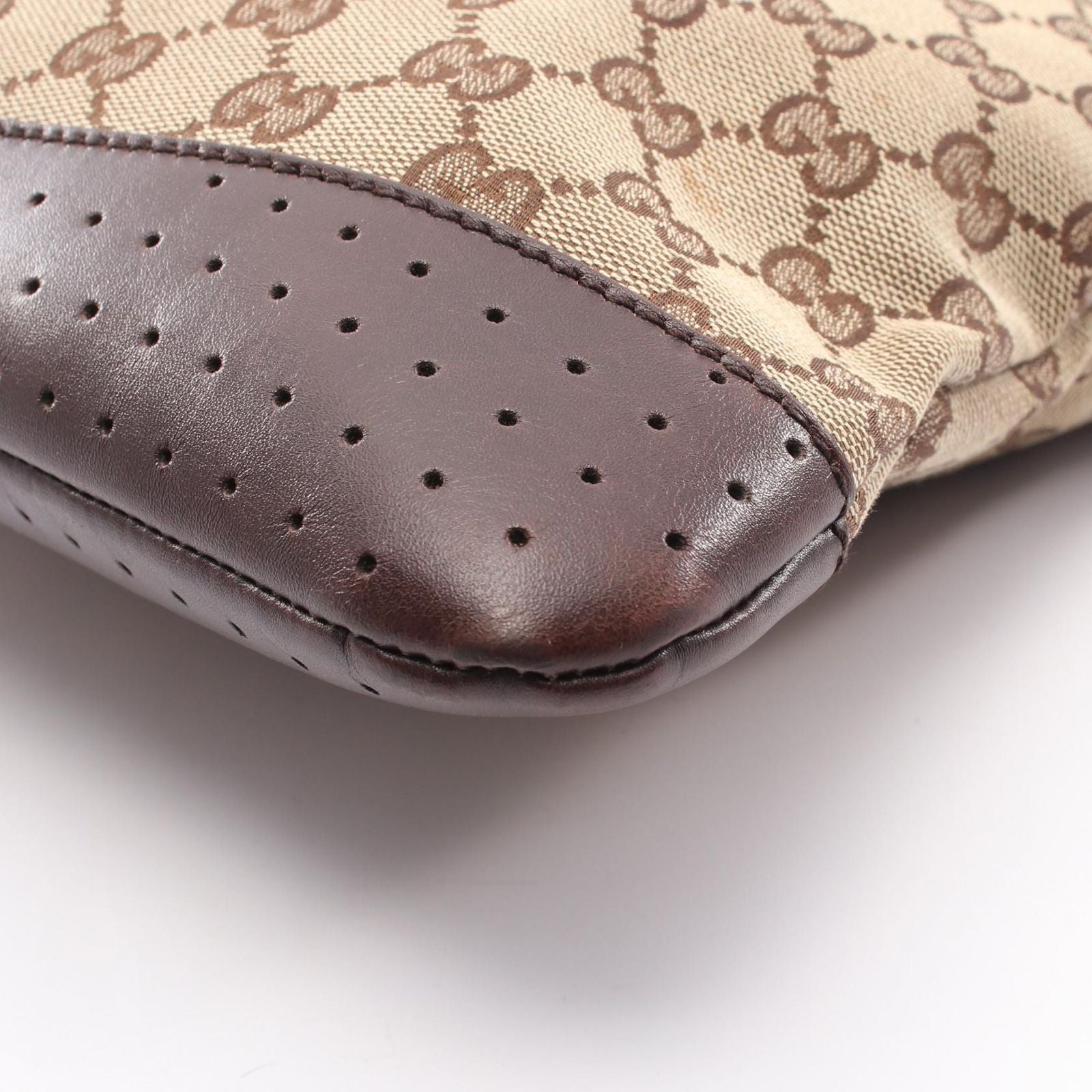 Gucci Shoulder Bag GG Canvas Beige Dark Brown — view 5