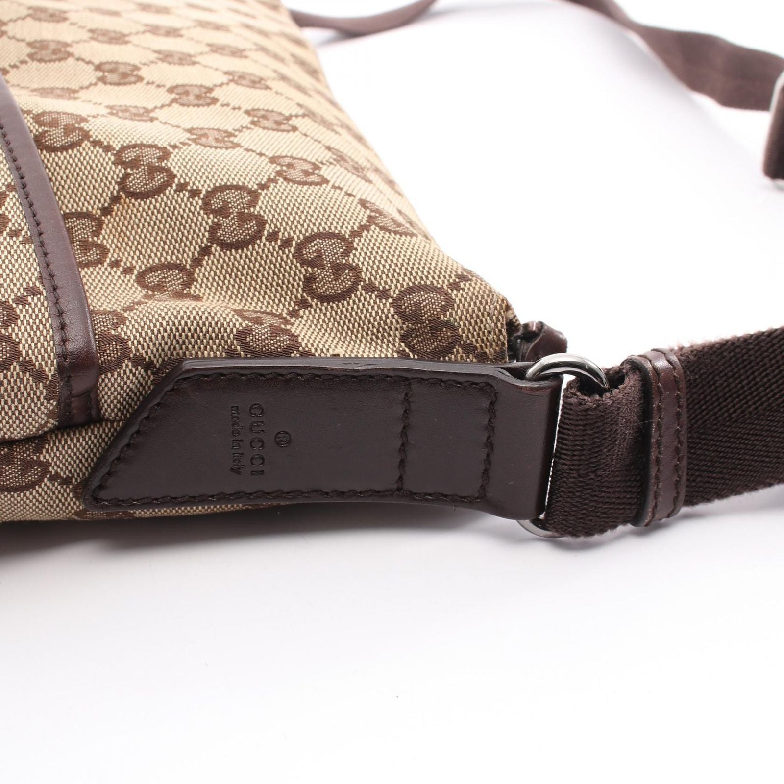 Gucci Shoulder Bag GG Canvas Beige Dark Brown — view 6