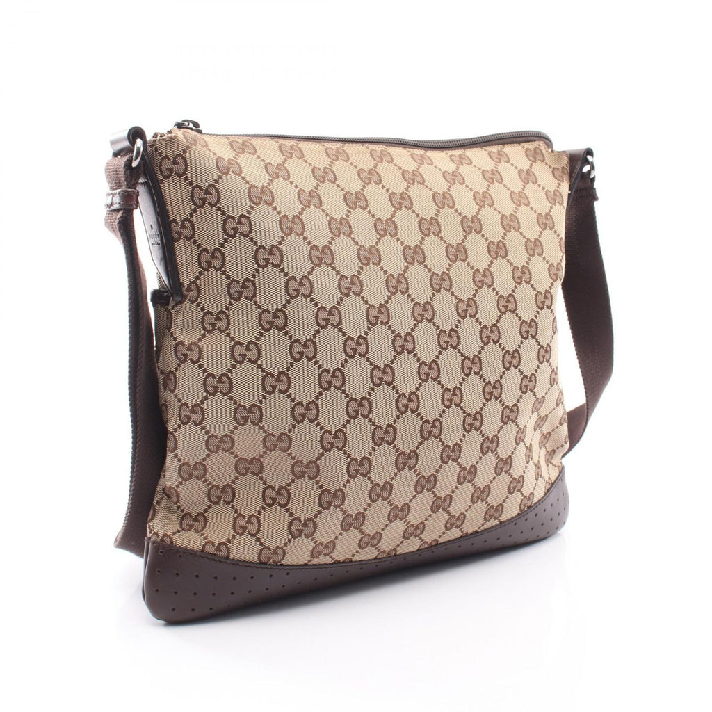 Gucci Shoulder Bag GG Canvas Beige Dark Brown — view 2