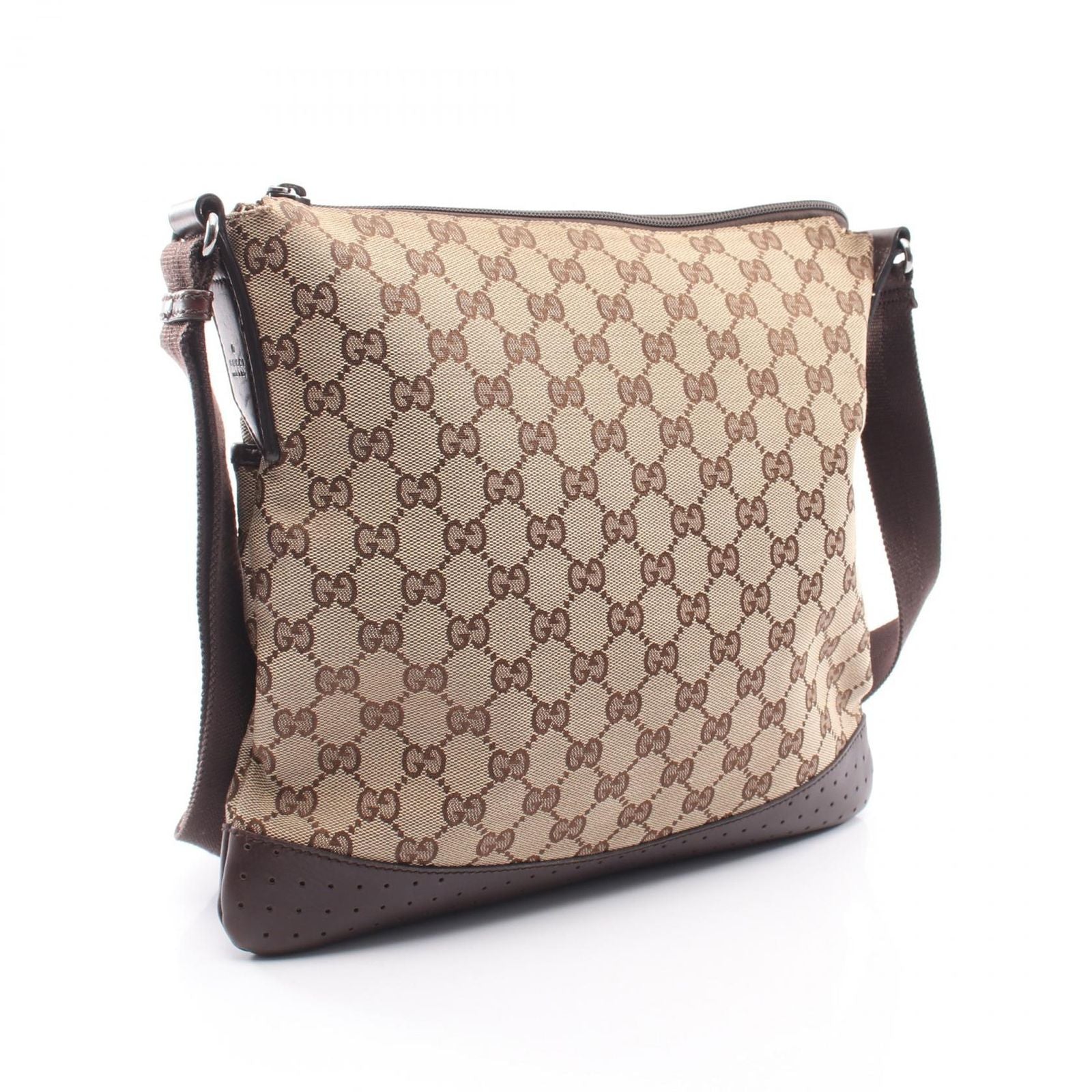 Gucci Shoulder Bag GG Canvas Beige Dark Brown — view 2