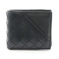 Bottega Veneta Bifold Wallet Intrecciato Black Leather
