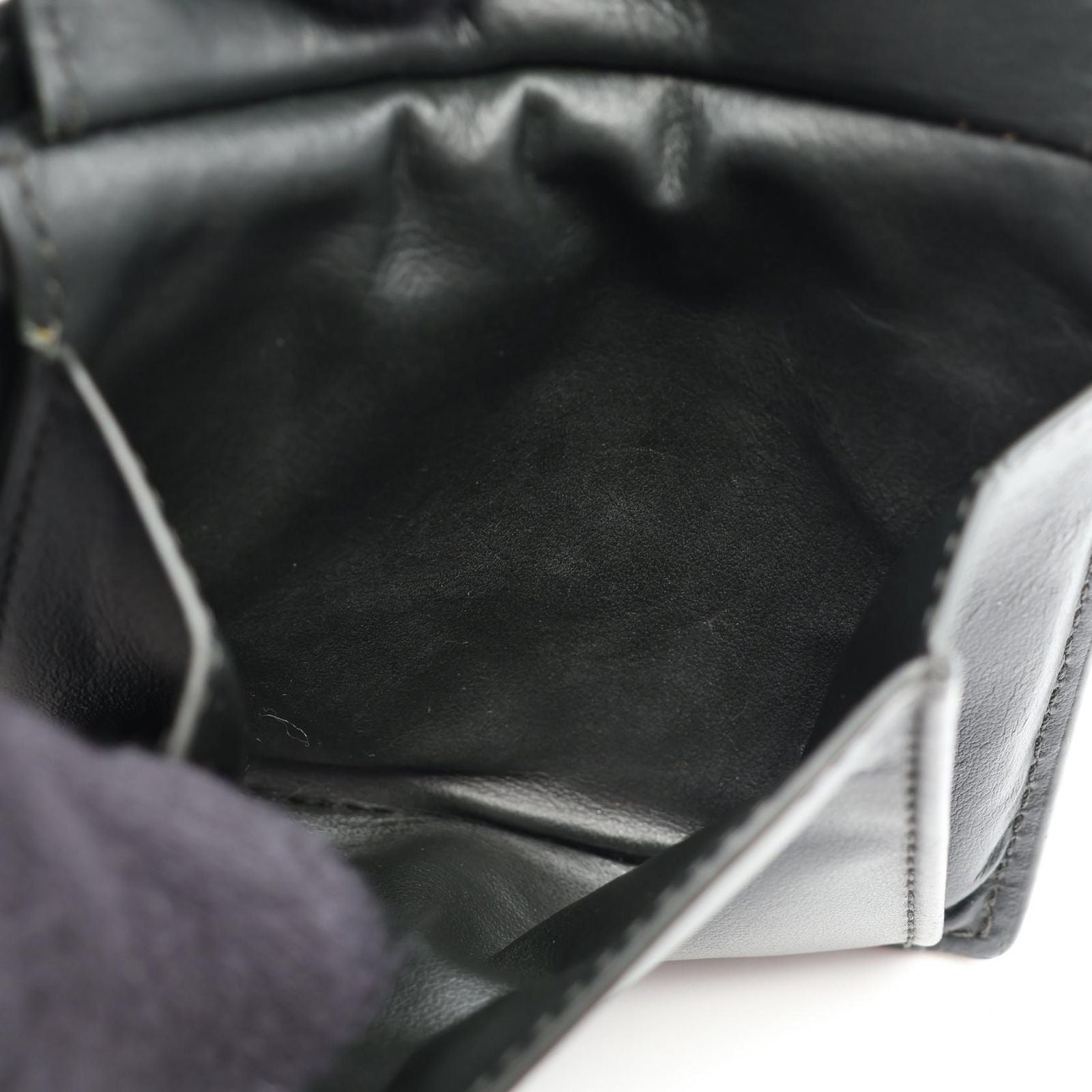 Bottega Veneta Bifold Wallet Intrecciato Black Leather — view 6