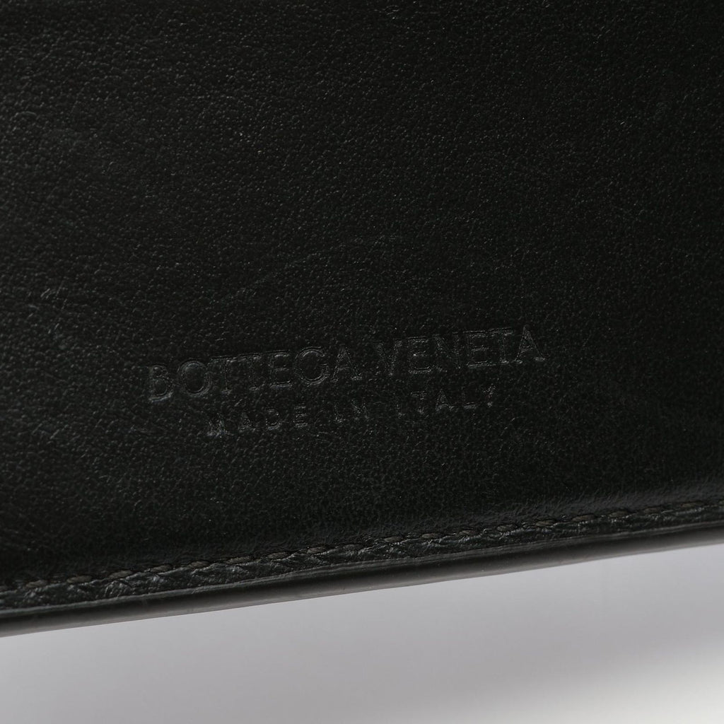 Bottega Veneta Bifold Wallet Intrecciato Black Leather — view 5