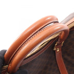 Celine Tote Macadam Brown Canvas Leather Boston — view 9