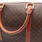 Celine Tote Macadam Brown Canvas Leather Boston — view 6