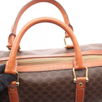 Celine Tote Macadam Brown Canvas Leather Boston — view 8