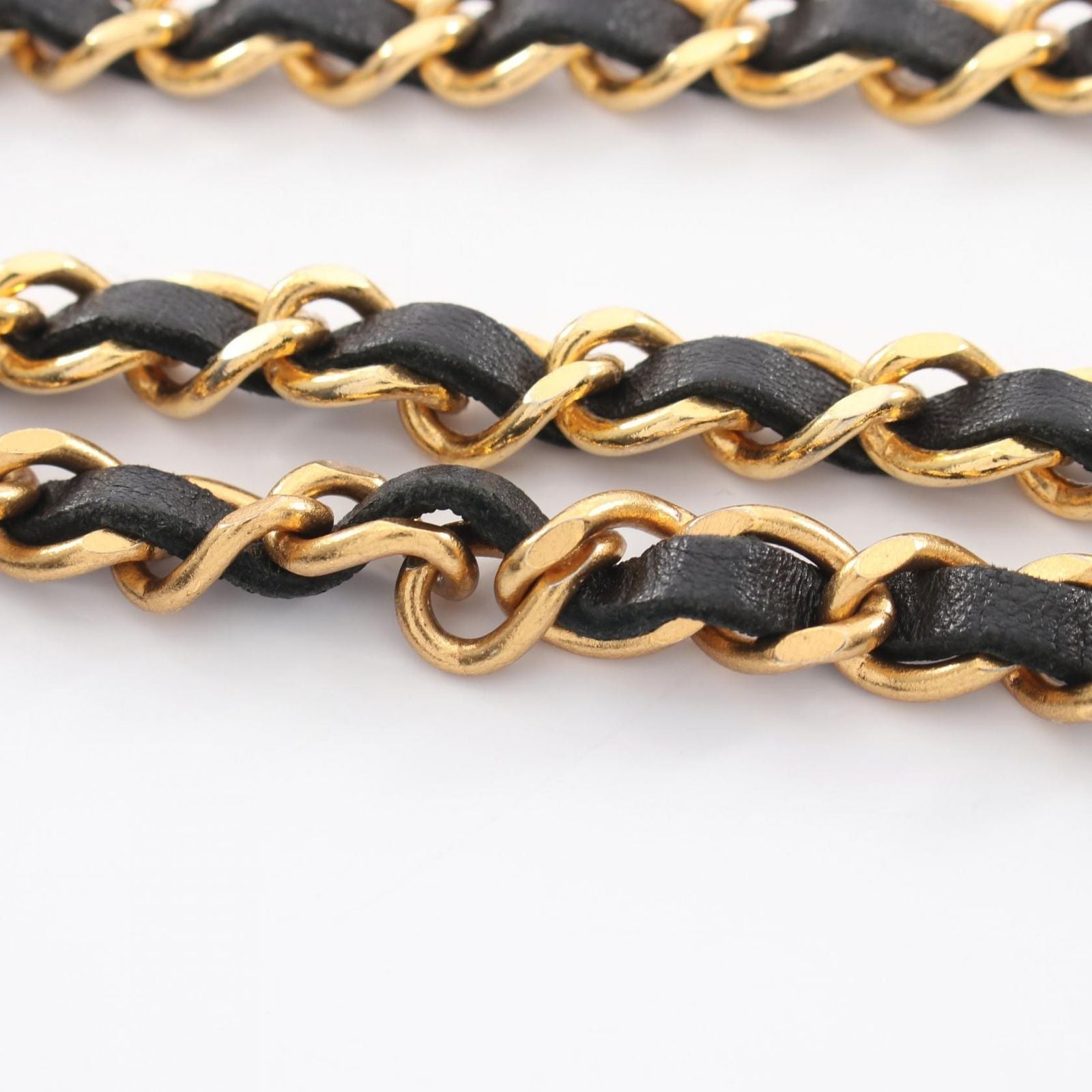 Chanel Belt CC Logo Chain Leather — view 6