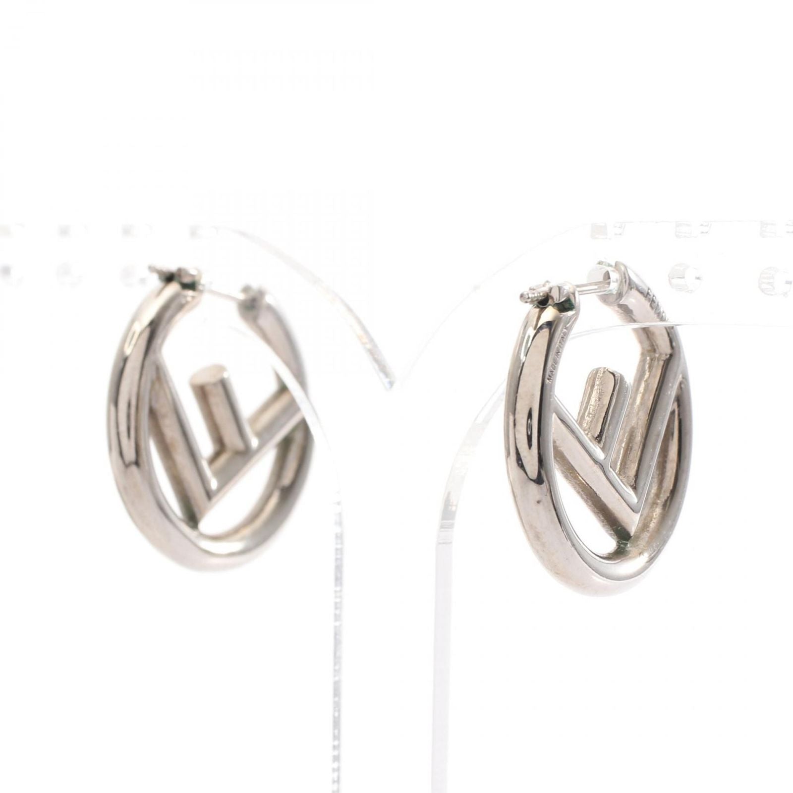 Fendi Earrings F's Hoop Stainless Steel — view 3