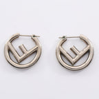 Fendi Earrings F's Hoop Stainless Steel — view 7