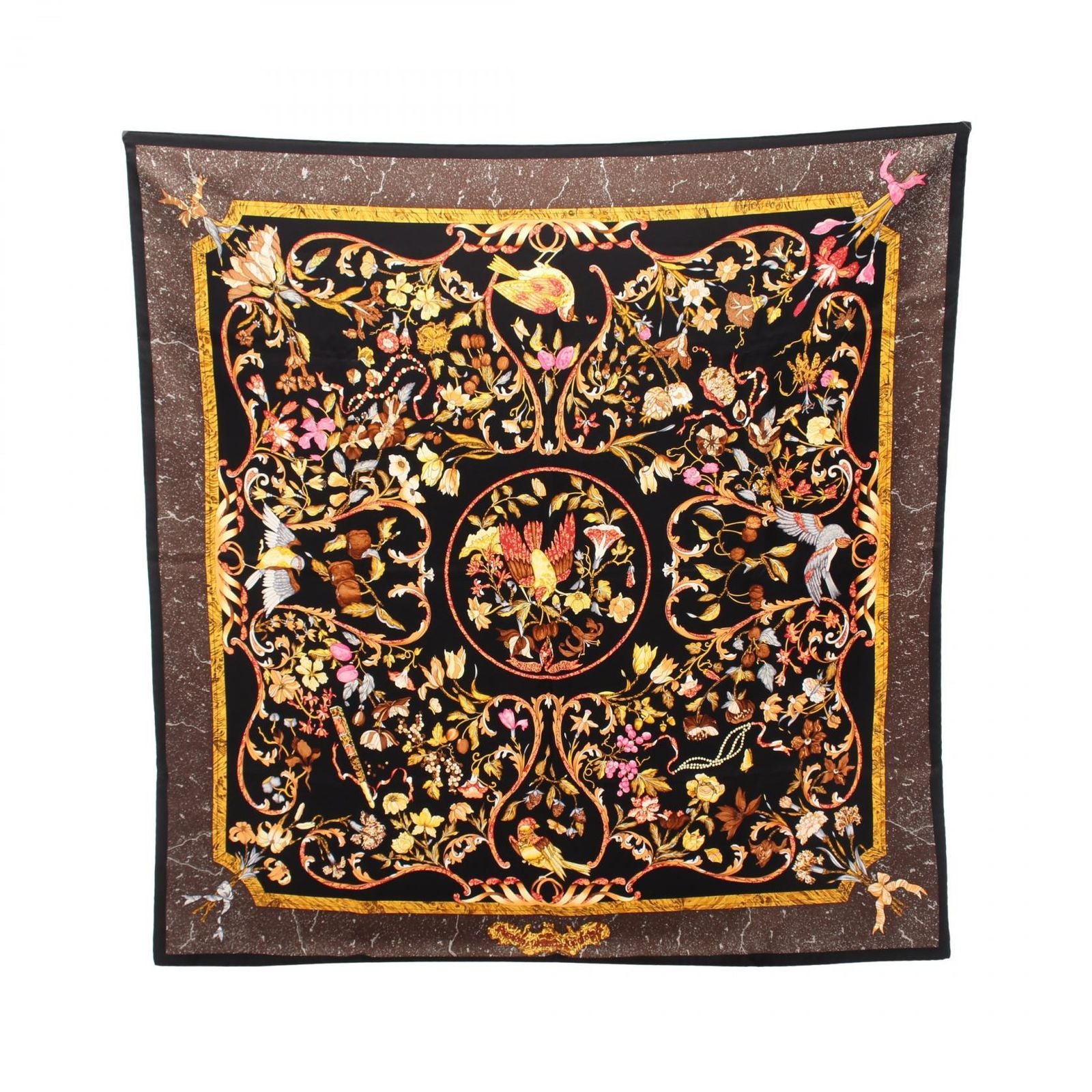 Hermes Scarf Carre 90 Pierres D'orient Et D'occident Silk
