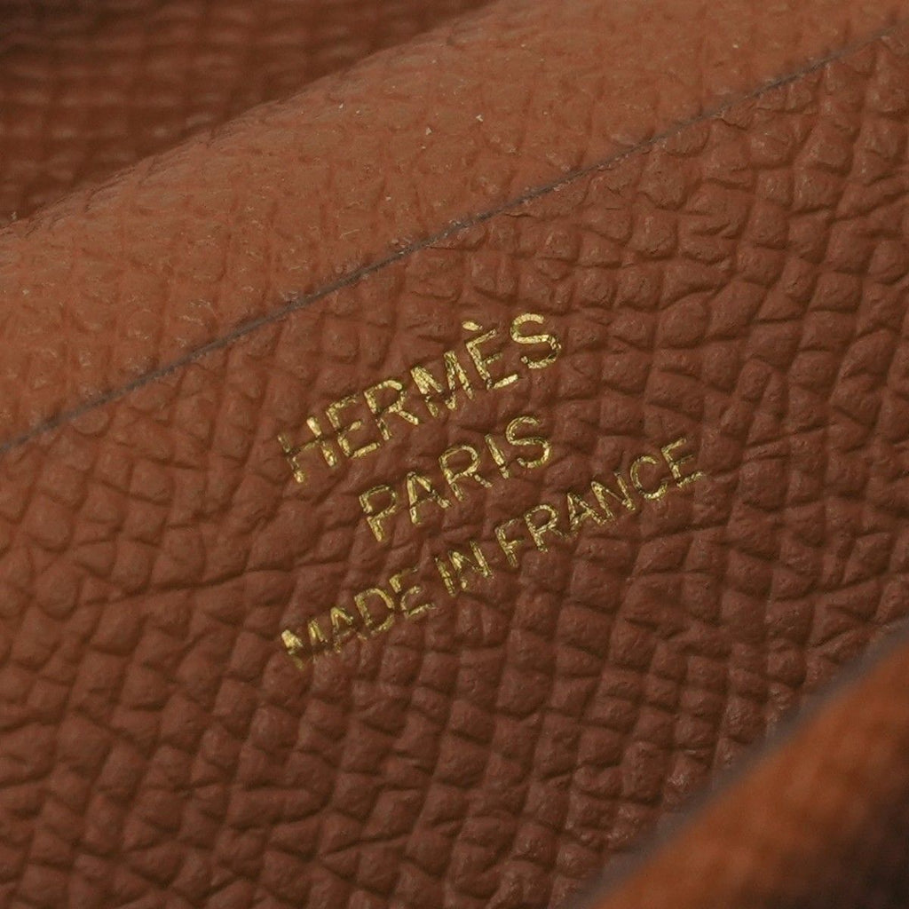 Hermes Bearn Souffle Wallet Epsom Gold Brown Veau — view 6