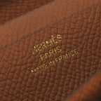 Hermes Bearn Souffle Wallet Epsom Gold Brown Veau — view 6