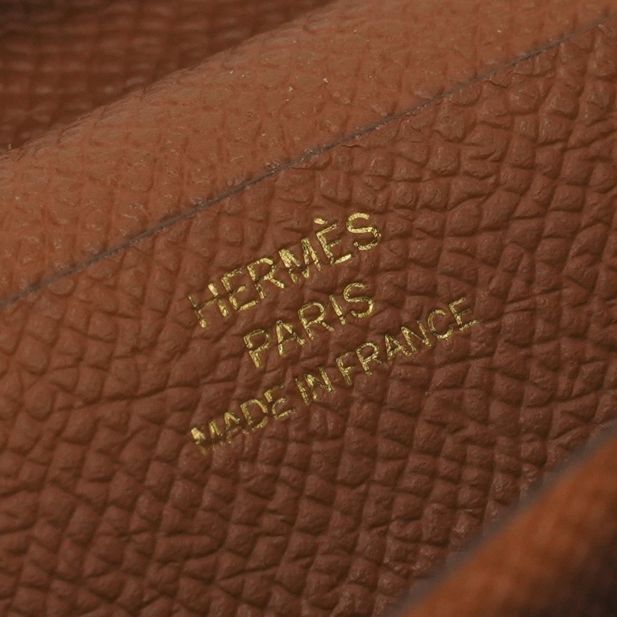 Hermes Bearn Souffle Wallet Epsom Gold Brown Veau — view 6