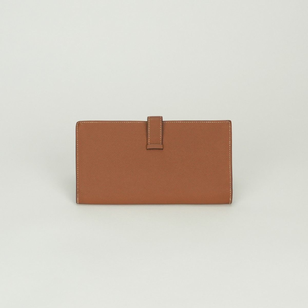 Hermes Bearn Souffle Wallet Epsom Gold Brown Veau — view 2