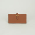 Hermes Bearn Souffle Wallet Epsom Gold Brown Veau
