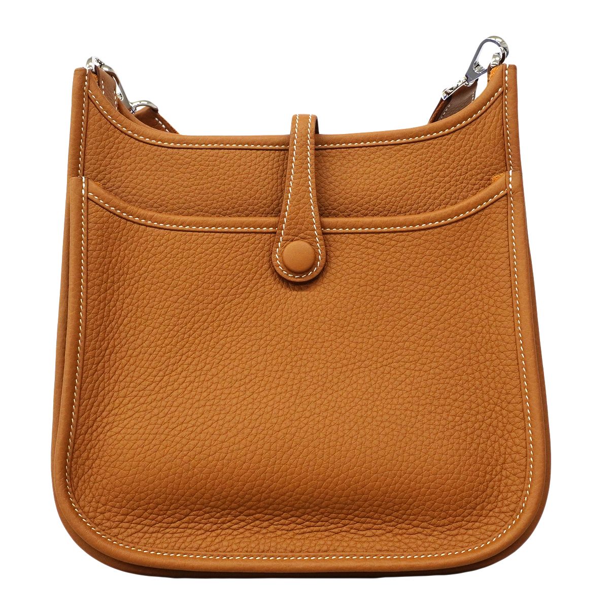 Hermes Shoulder Bag Evelyne 23 Taurillon Clemence Gold Silver — view 7