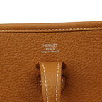 Hermes Shoulder Bag Evelyne 23 Taurillon Clemence Gold Silver — view 5