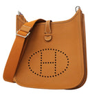 Hermes Shoulder Bag Evelyne 23 Taurillon Clemence Gold Silver