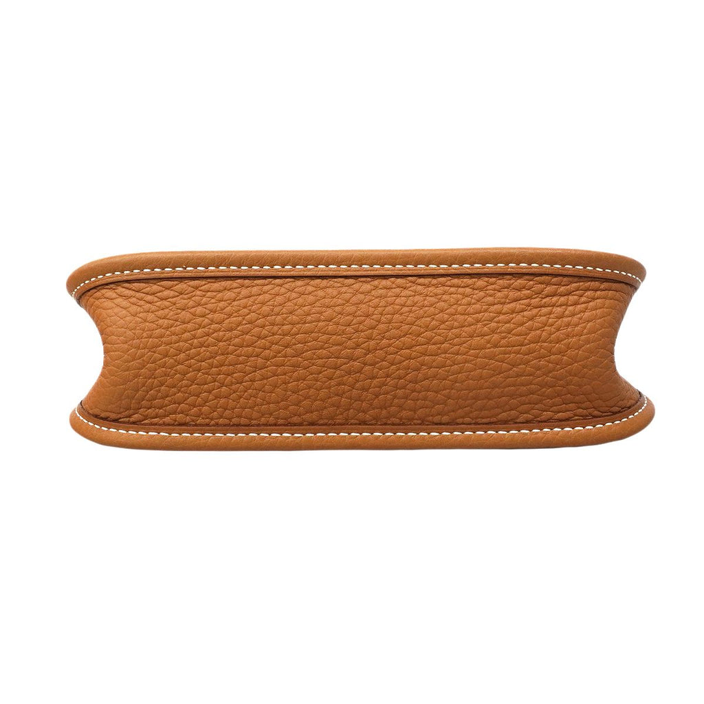 Hermes Shoulder Bag Evelyne TPM Taurillon Clemence Gold — view 3