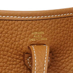 Hermes Shoulder Bag Evelyne TPM Taurillon Clemence Gold — view 5