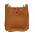 Hermes Shoulder Bag Evelyne TPM Taurillon Clemence Gold — view 7