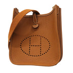Hermes Shoulder Bag Evelyne TPM Taurillon Clemence Gold