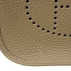 Hermes Shoulder Bag Evelyne TPM Taurillon Clemence Etoupe Gold — view 7