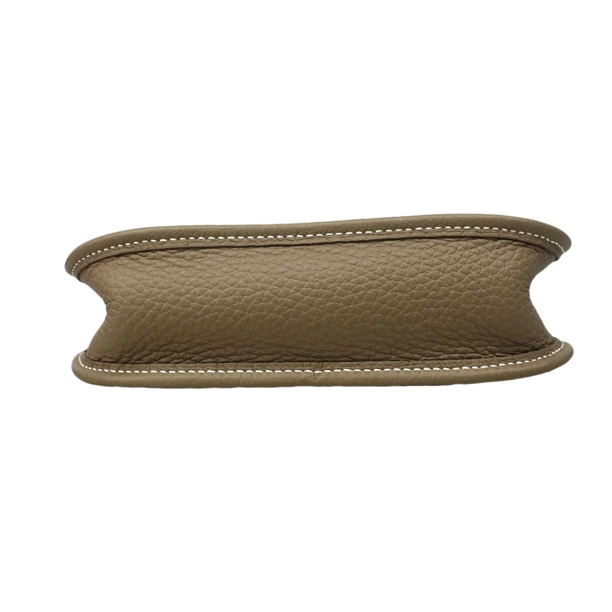 Hermes Shoulder Bag Evelyne TPM Taurillon Clemence Etoupe Gold — view 3