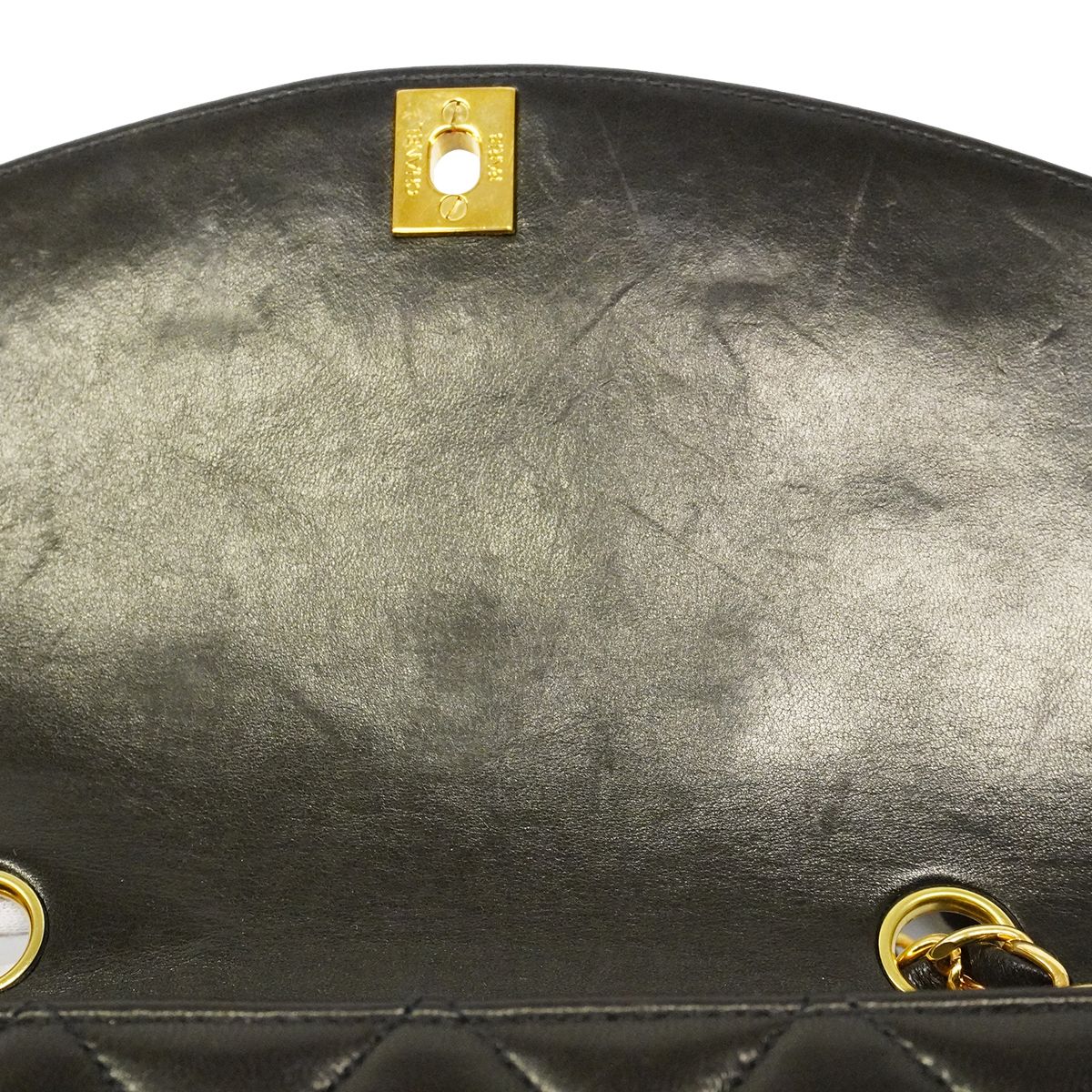 Chanel Shoulder Bag Diana Lambskin Black Gold — view 9