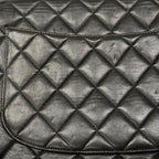 Chanel Shoulder Bag Deca Quilted Lambskin Black Gold — view 9