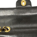 Chanel Shoulder Bag Deca Quilted Lambskin Black Gold — view 8