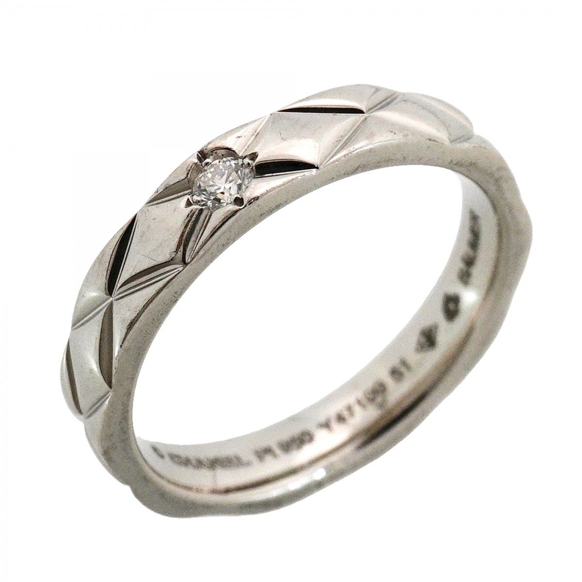 Chanel Ring Quilted Platinum Diamond